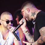 Nacho (del dúo Chino y Nacho) junto a Farruko.