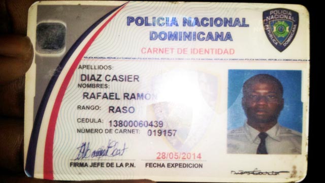El raso de la Policía Nacional, Rafael Casier, de 24 años, que fue ultimado a balazos la mañana de este lunes, en el Hospital Nuestra Señora de La Altagracia, de la ciudad de Higüey.
