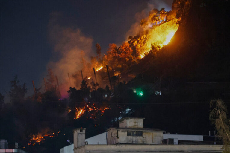 Incendio provoca cierre de Parque Metropolitano en Chile